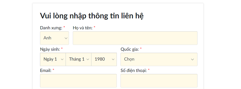 đặt b&agrave;n tr&ecirc;n website